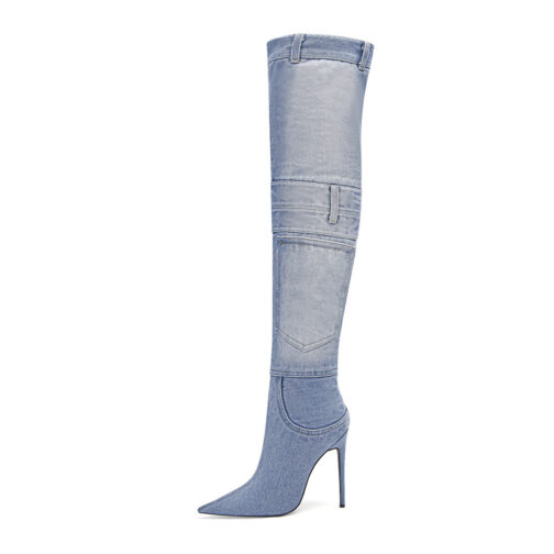 Jackson High Denim Heels Boots