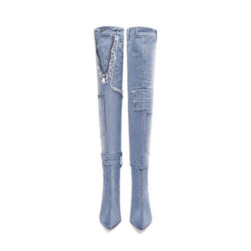 Jackson High Denim Heels Boots