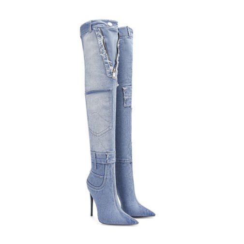 Jackson High Denim Heels Boots