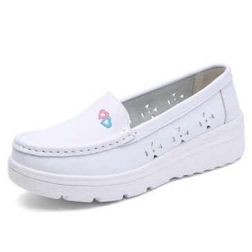 White Loafer Nurse Shoes