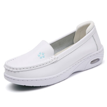 White Loafer Slip-On Nurse Shoes