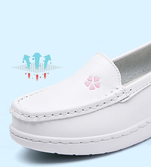 White Loafer Slip-On Nurse Shoes - Image 6