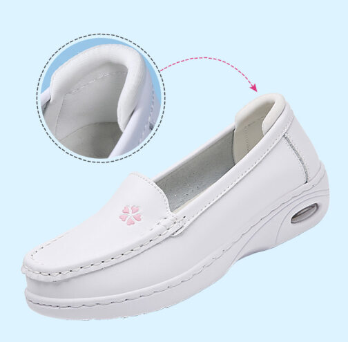 White Loafer Slip-On Nurse Shoes - Image 9