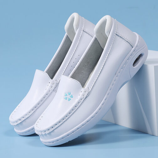 White Loafer Slip-On Nurse Shoes - Image 13