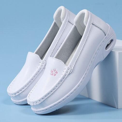 White Loafer Slip-On Nurse Shoes - Image 12