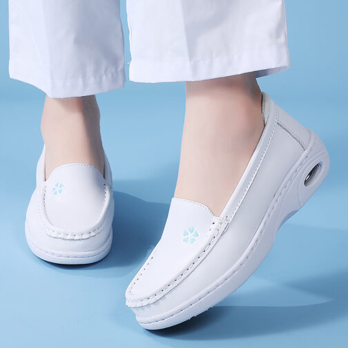 White Loafer Slip-On Nurse Shoes - Image 10