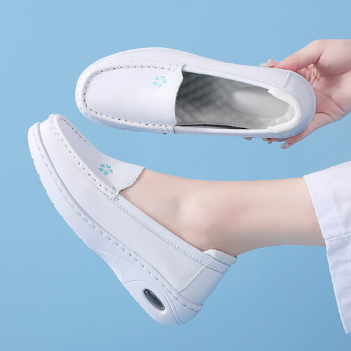 White Loafer Slip-On Nurse Shoes - Image 4