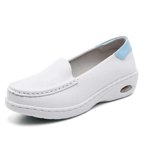 White Slip-On Nurse Shoes For Women