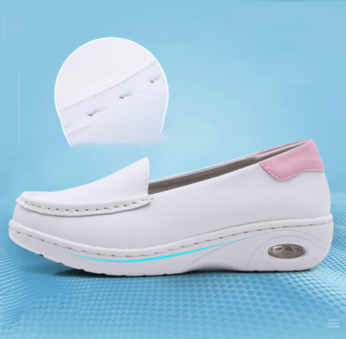 White Slip-On Nurse Shoes For Women - Image 8