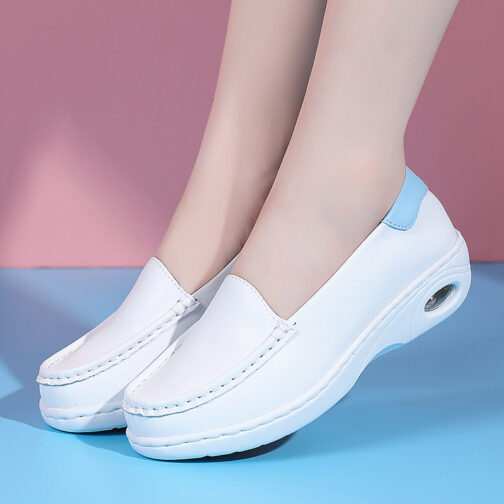 White Slip-On Nurse Shoes For Women - Image 4