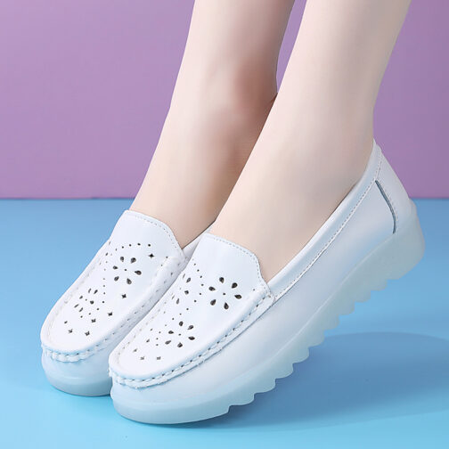 White Slip-On Nursing Shoes - Image 8