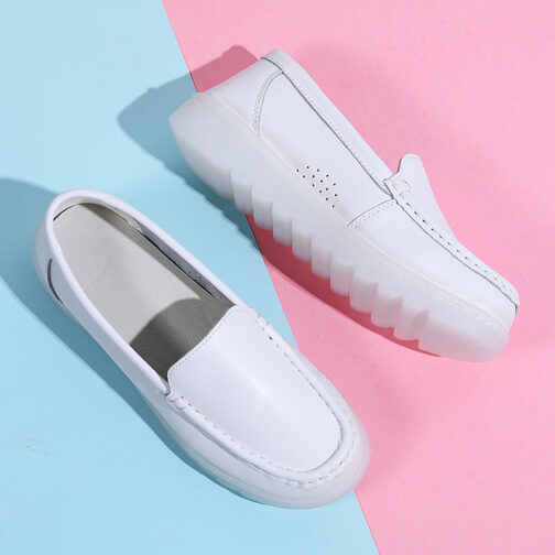 White Slip-On Nursing Shoes - Image 4