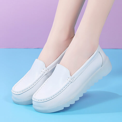 White Slip-On Nursing Shoes - Image 5