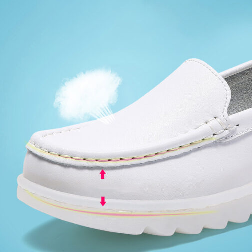 White Slip-On Nursing Shoes - Image 9