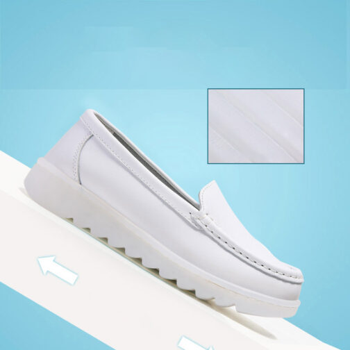 White Slip-On Nursing Shoes - Image 11