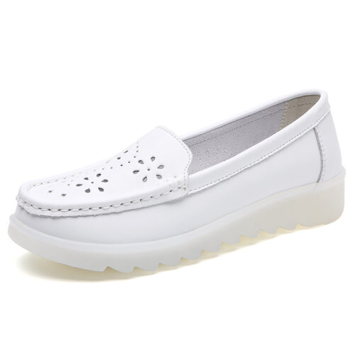 White Slip-On Nursing Shoes