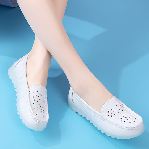 White Slip-On Nursing Shoes - Image 7